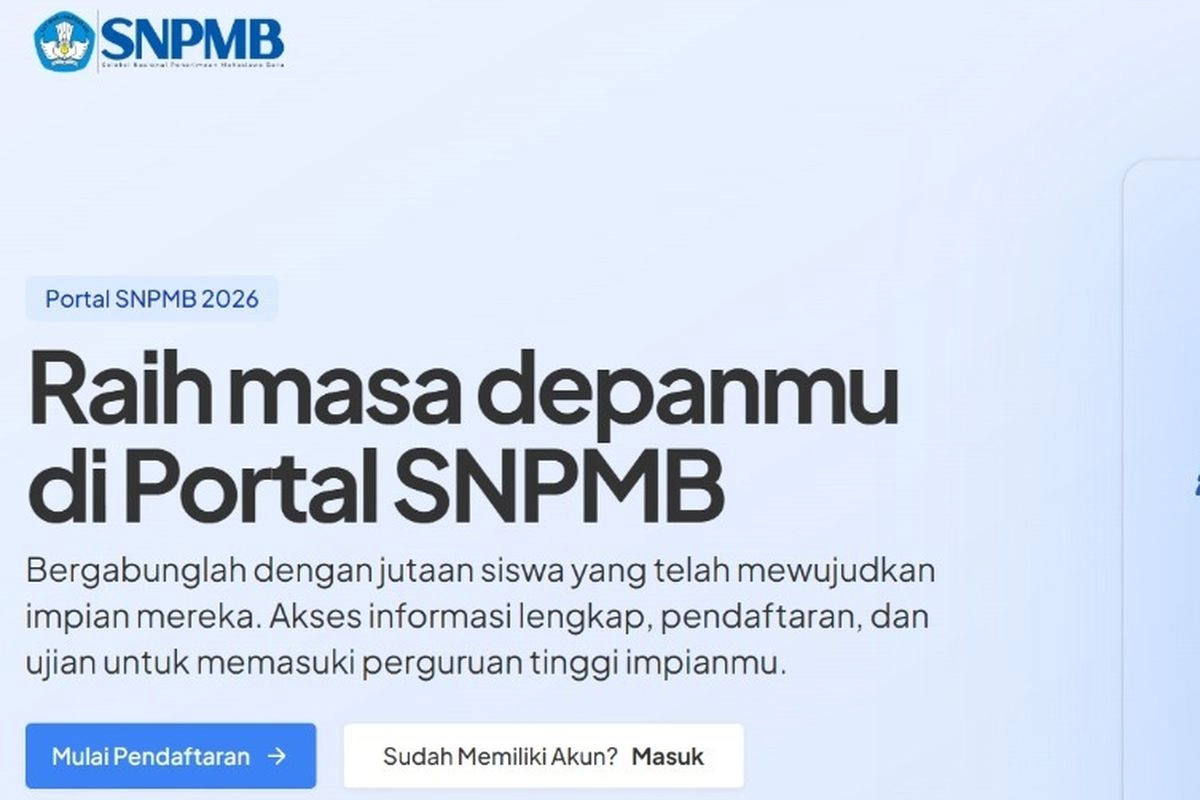 SNPMB 2026 Resmi Dibuka, Ini Cara Registrasi Akun SNPMB Siswa dan Jadwal SNBP