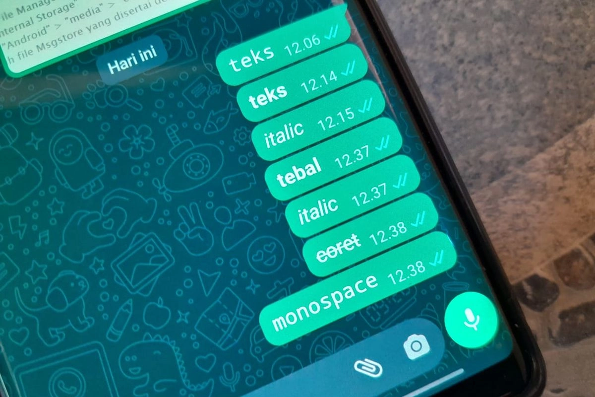Cara Bikin Tulisan WhatsApp Tebal, Miring, Coret, Bisa Tanpa Kode