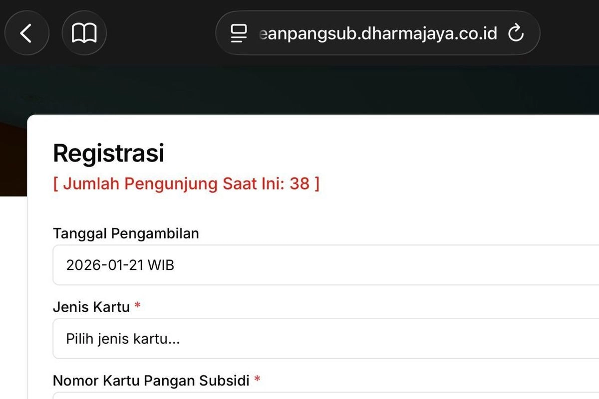 Cara Daftar Antrian Pangan Subsidi Dharma Jaya 2026 Lewat HP, Cek Syaratnya