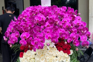 Gibran Kirim Hadiah untuk Megawati, Bunga Anggrek Ungu dan Mawar Merah-Putih