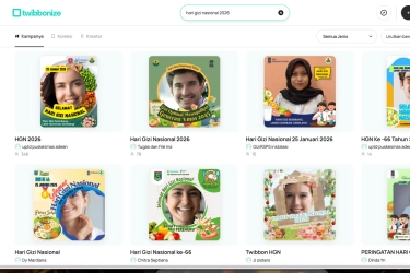 Link Twibbon Hari Gizi Nasional 2026 dan Cara Buat Sendiri di Canva