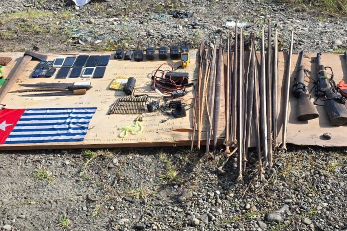 TNI Rebut Markas Utama OPM Kodap XVI di Yahukimo