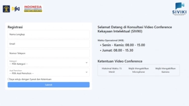 DJKI Perkenalkan Layanan Konsultasi Kekayaan Intelektual Melalui Video Call