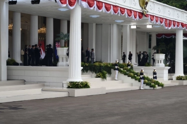 PM Australia Tiba di Istana Merdeka Diiringi Pasukan Berkuda