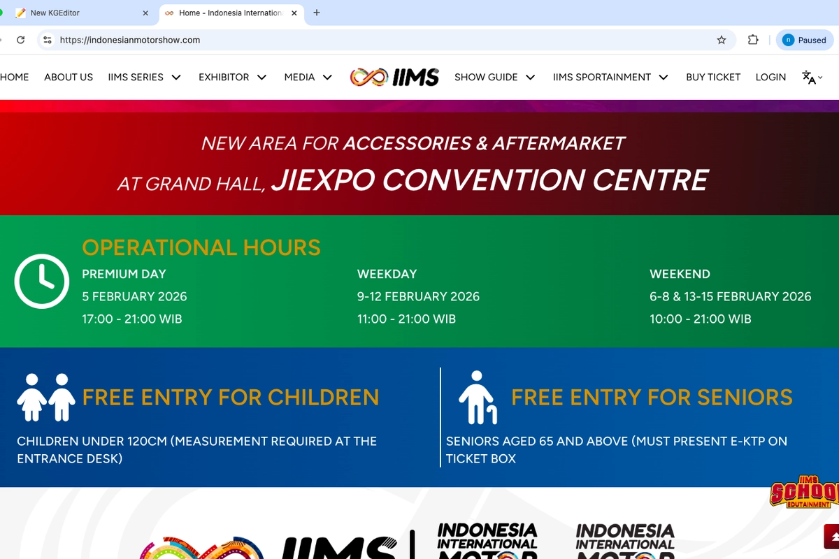 Simak Promo di IIMS Jakarta 2026, Mulai Tiket Masuk Rp 1 hingga Bunga 0 Persenp0