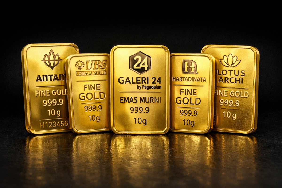 Emas Bukan Cuma Antam, Ini 6 Merek Logam Mulia di Indonesia