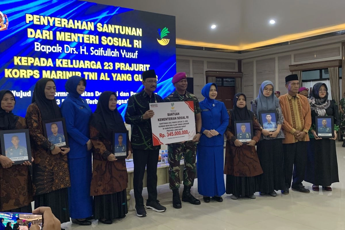Doakan 23 Marinir Korban Longsor Cisarua, Mensos: Insya Allah Syahid