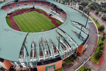 Atap Stadion Kandang Garudayaksa FC dan Timnas Indonesia Rusak Akibat Angin Kencang