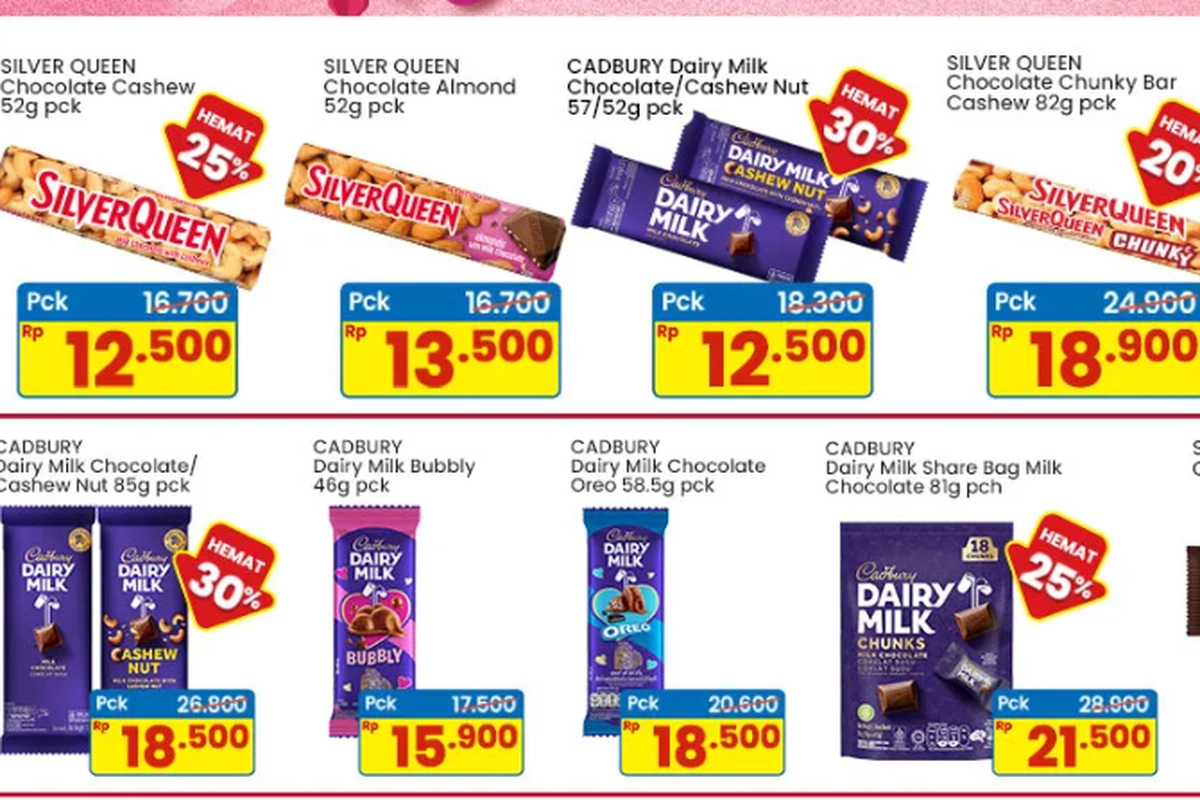 Promo Coklat Valentine 2026 di Indomaret dan Alfamart, Cek Daftarnya