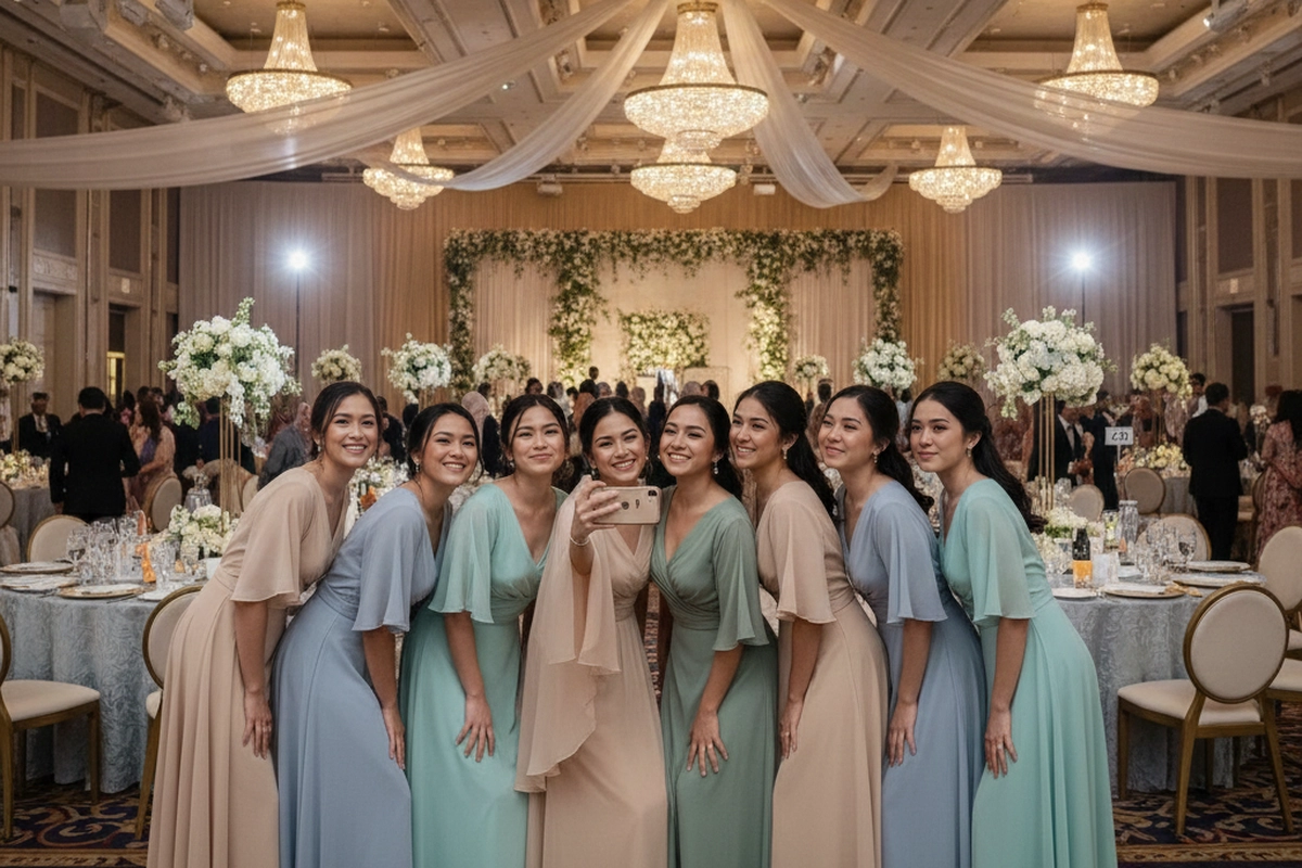 Tips Pilih Warna Gaun Bridesmaid agar Tak Kalahkan Pengantin
