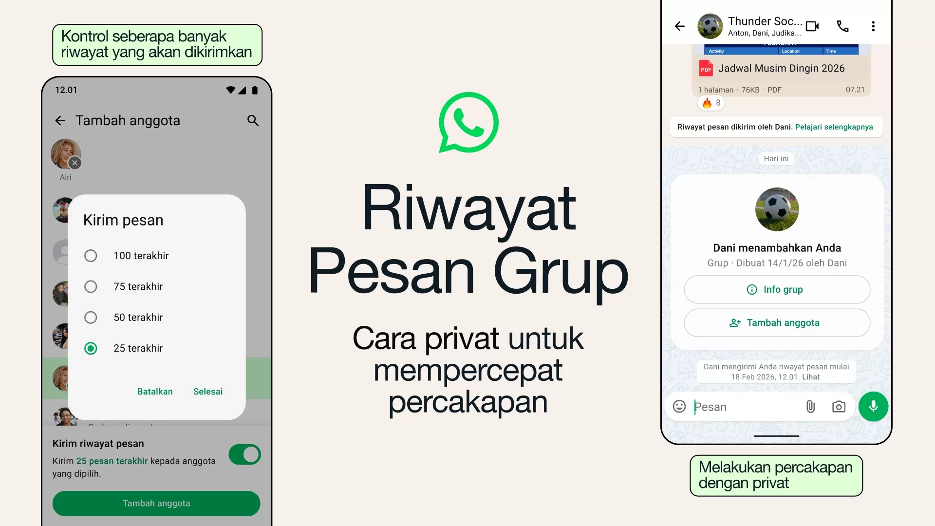 WhatsApp Luncurkan Fitur Riwayat Pesan Grup, Anggota Baru Bisa Langsung Ikuti Percakapan