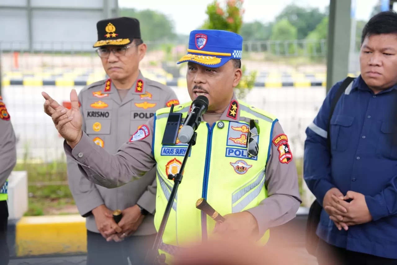 Pastikan Mudik Aman dan Lancar, Kakorlantas Tinjau Kesiapan Jalur Lintas Sumatera di Tol Bayung Lencir-Tempino