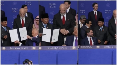 Viral Donald Trump Minta Prabowo Pegangi Dokumen BoP dan Pulpen, Ekspresinya Jadi Sorotan