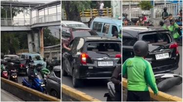 Plat D Trending, Ini Kronologi Calya Lawan Arus Hampir Lindas Driver Ojol di Jakpus