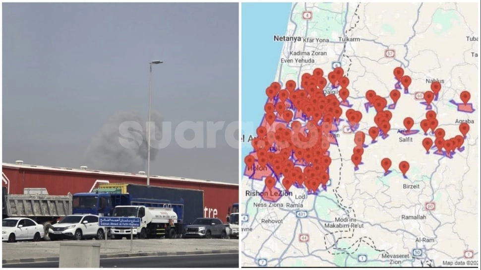 Iran Bom Markas Besar Angkatan Laut AS! Lalu Tembakkan 75 Rudal ke Israel