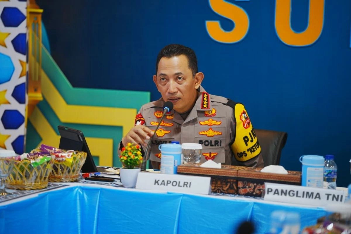 Lewat Virtual, Kapolri Pantau Pengamanan Malam Takbiran se-Indonesia