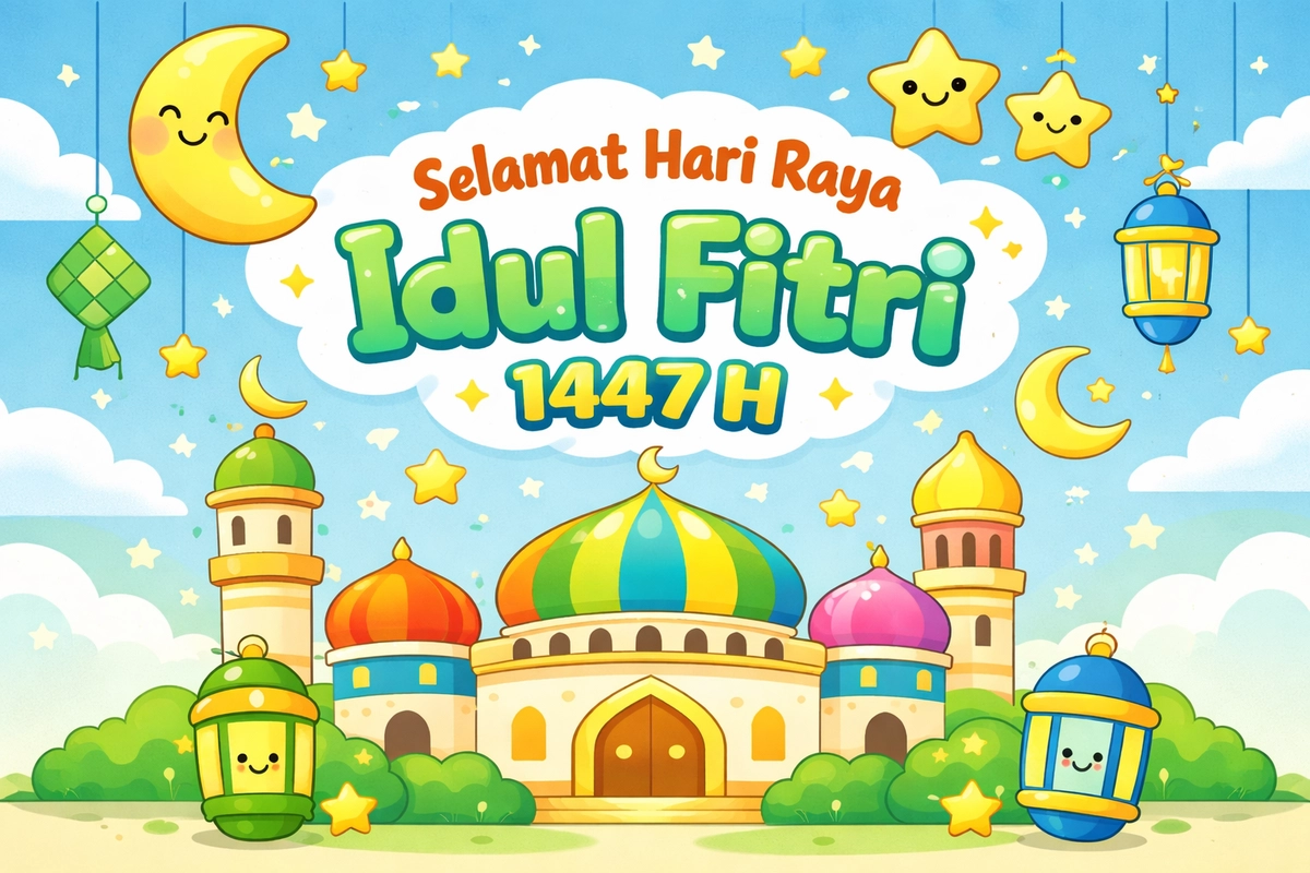 100 Link Gambar Selamat Idul Fitri 2026 buat Sambut Lebaran, Ada Tema Anak-anak