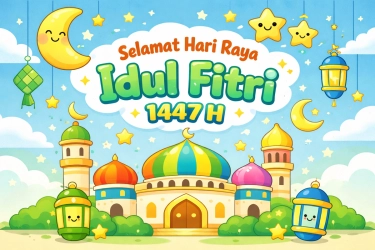 100 Link Gambar Selamat Idul Fitri 2026 buat Sambut Lebaran, Ada Tema Anak-anak