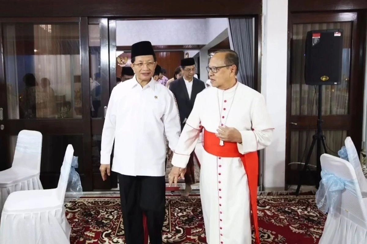 Silaturahmi Idul Fitri, Kardinal Suharyo Kunjungi Menteri Agama Nasaruddin Umar