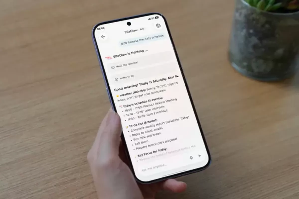 Tecno Bawa AI OpenClaw ke HP, EllaClaw Bisa Kerja Tanpa Disuruh