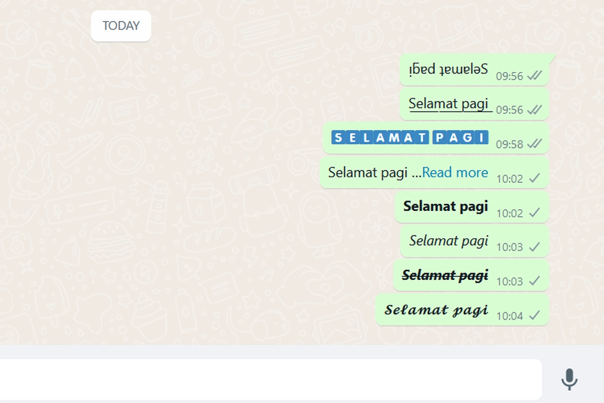 Tulisan WhatsApp Membosankan, Ini Trik Bikin Jadi Lebih Aesthetic