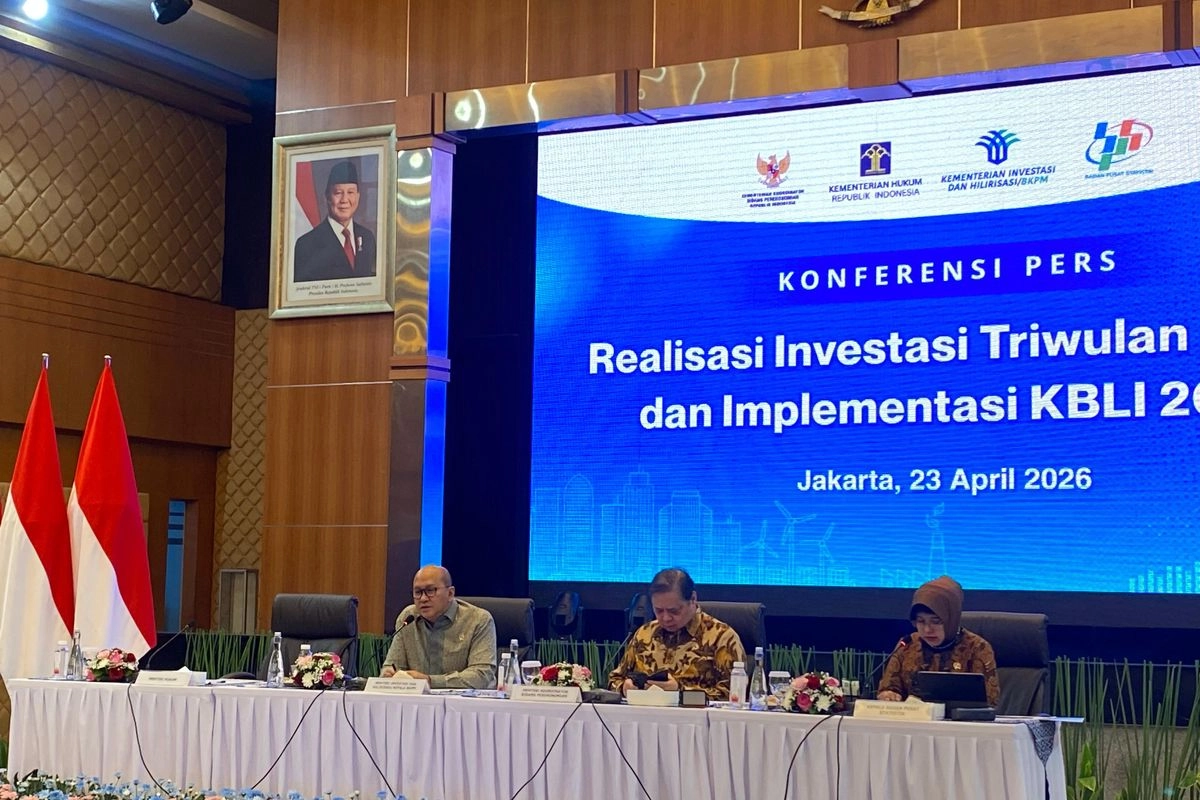 Realisasi Investasi Kuartal I Capai Rp 498,8 T, Hampir 25 Persen dari Target Tahun Ini