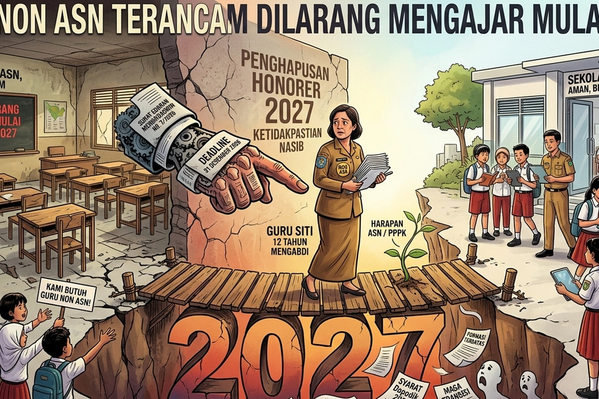 Guru Non-ASN Dilarang Mengajar per 2027, Anggota DPR: Mereka Bukan Tenaga Sementara!