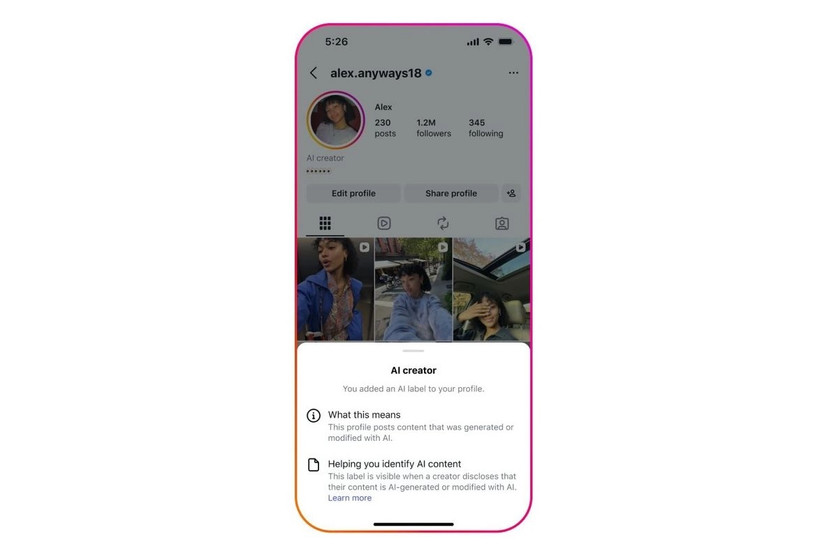 Instagram Mulai Bedakan Kreator AI dengan Kreator Biasa