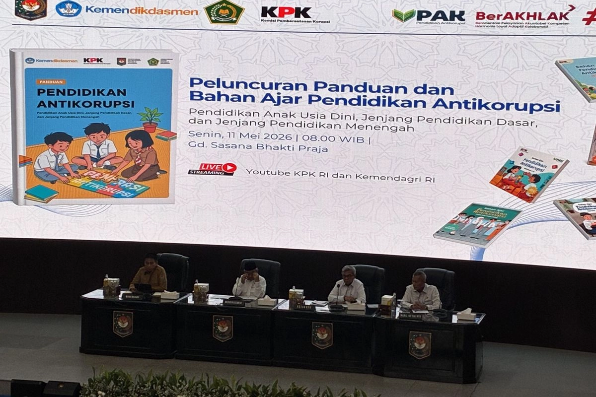 KPK, Kemendagri, Kemendikdasmen Luncurkan Panduan dan Bahan Ajar Pendidikan Antikorupsi