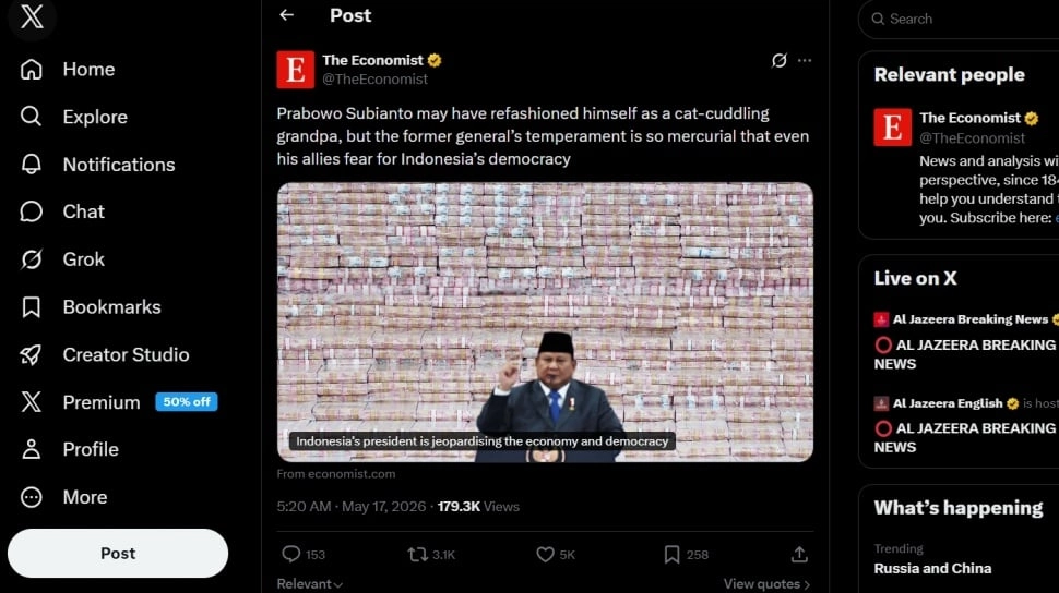 The Economist Milik Siapa? Kritik Keras Prabowo, Ada Grup Rothschild dan Agnelli