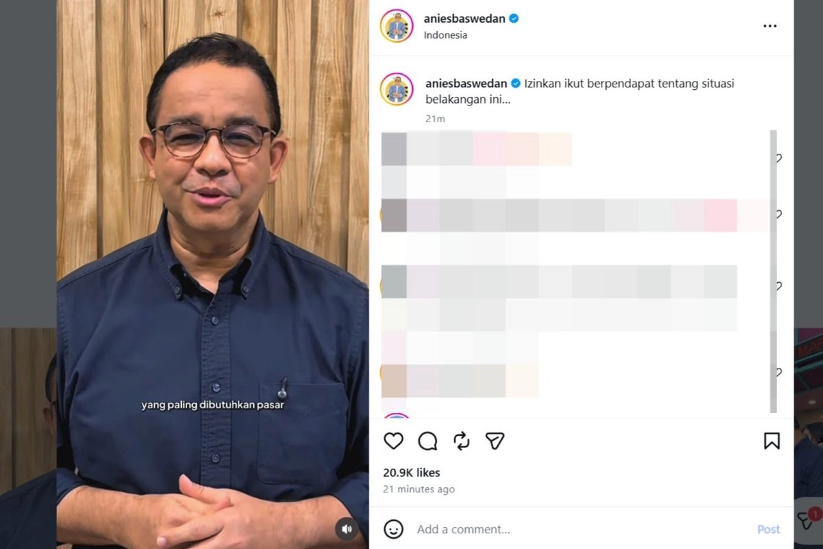 Anies Buka Suara, Sebut Kondisi Negeri Tak Baik-Baik Saja