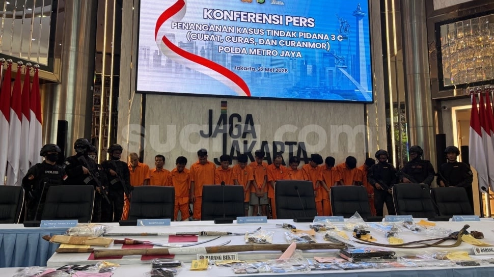 Bersih-bersih Jakarta! Polda Metro Jaya Tangkap 173 Bandit Jalanan, Sita 8 Senjata Api