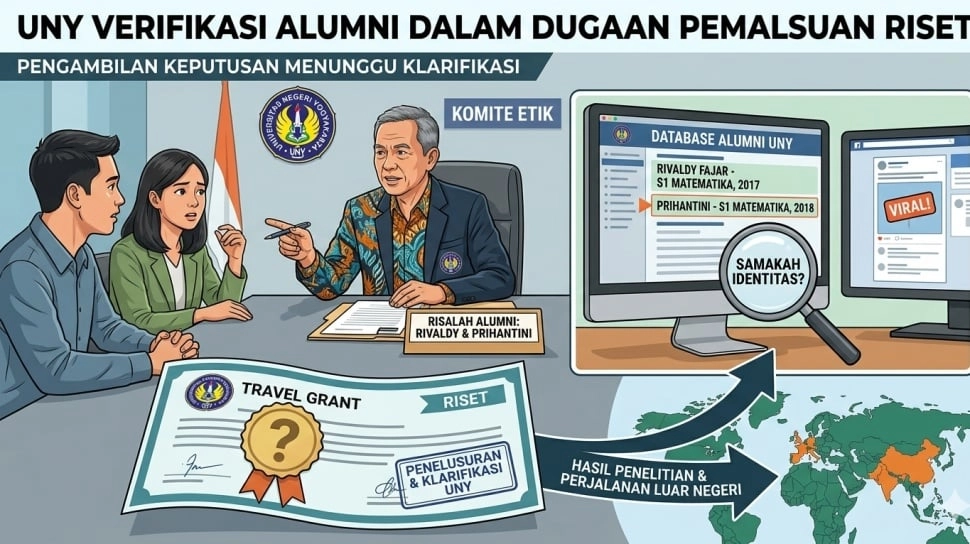Skandal Riset Palsu Demi Travel Grant, UNY Benarkan Rivaldy dan Prihantini Adalah Alumni
