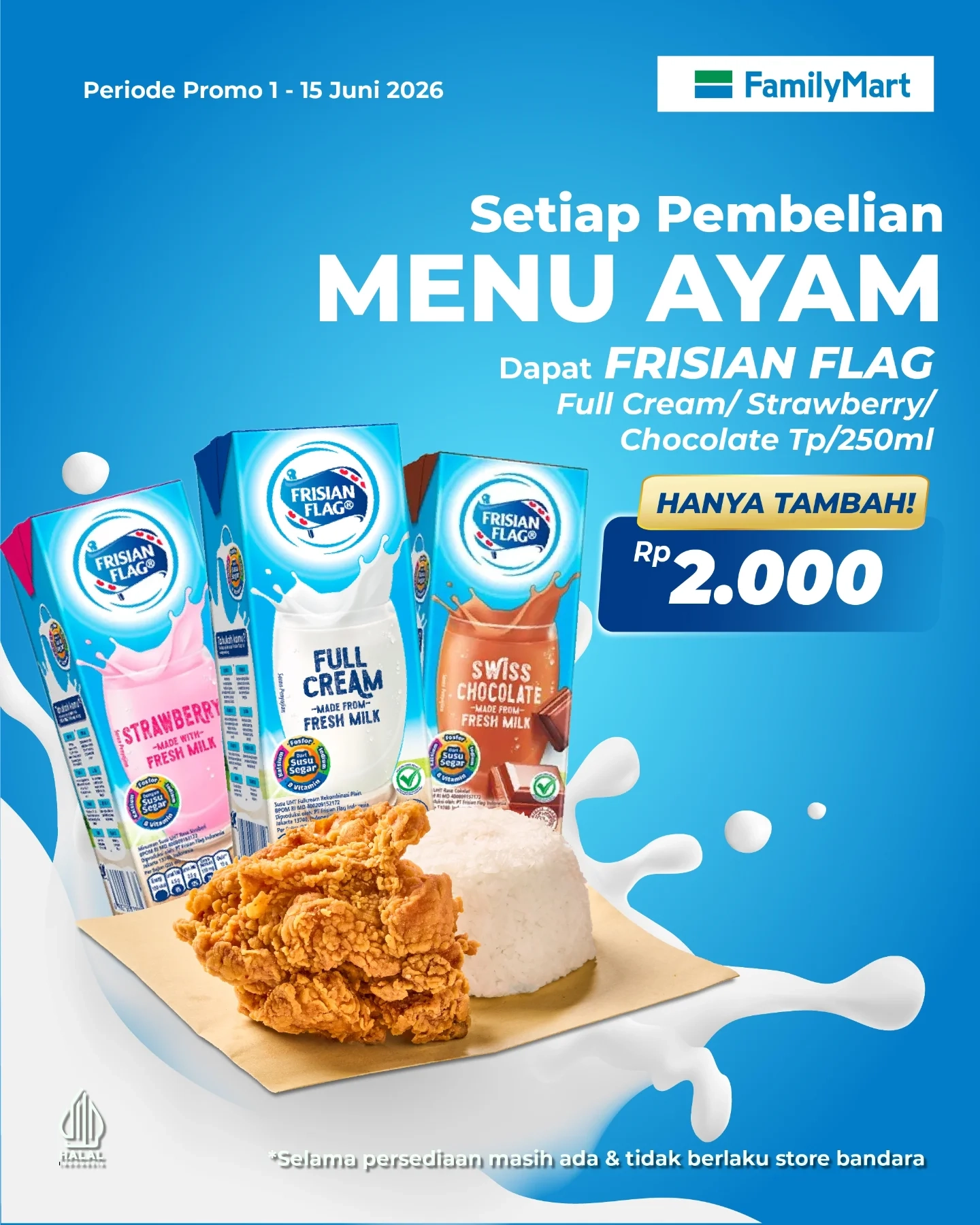 Promo FamilyMart Hari Ini 8 Juni 2026, Tambah Rp 2.000 untuk Frisian Flag