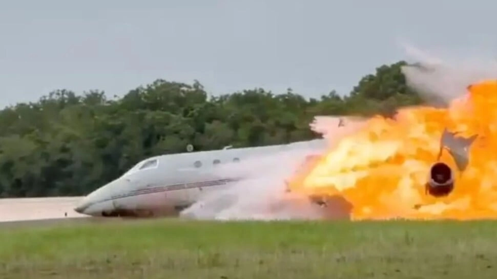 Detik-Detik Mencekam! Jet Pribadi Meledak Usai Lepas Landas, Dua Pilot Tewas